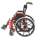 Wallaby Pediatric Folding Wheelchair, 12", Fire Truck Red