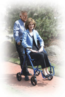 Duet Dual Function Transport Wheelchair Rollator Rolling Walker, Blue