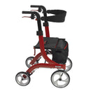 Nitro Euro Style Rollator Rolling Walker, Red