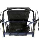 Aluminum Rollator Rolling Walker with Fold Up and Removable Back Support and Padded Seat, Blue