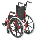 Wallaby Pediatric Folding Wheelchair, 12", Fire Truck Red